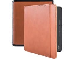 Lunso - Lederen sleepcover hoes - Geschikt voor Kobo Forma (8 inch) - Cognac
