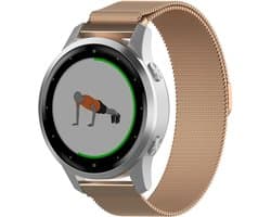 Milanees Smartwatch bandje - Geschikt voor  Garmin Vivoactive 4s Milanese band - 40mm - rosé goud - Horlogeband / Polsband / Armband