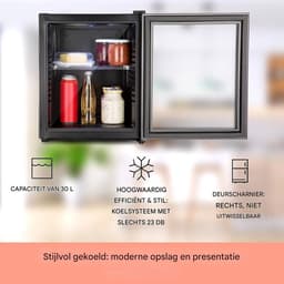 White-label Mini Koelkast - Minibar - Skincare Fridge - Zwart — thumbnail 4
