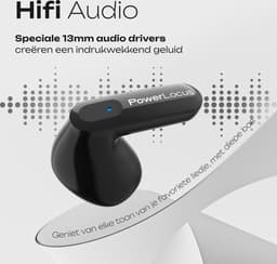 PowerLocus Vibe Draadloze Oordopjes - Bluetooth oordopjes - ENC Microfoon - Touch Sensor Button - Lange Batterijduur - Zweetbestendig - Zwart — thumbnail 2