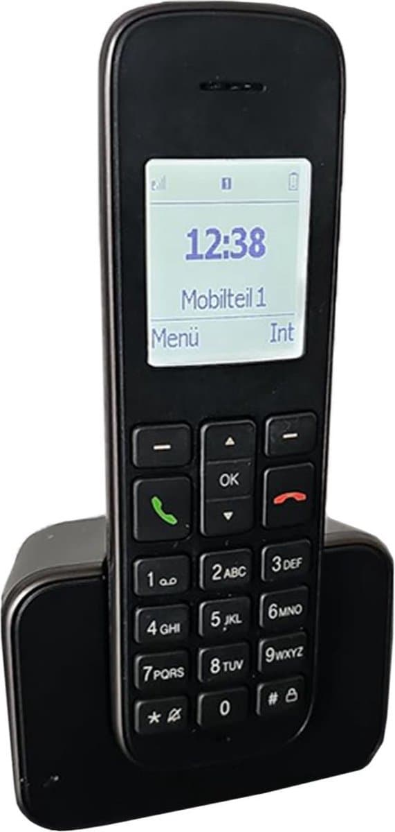 ApexArte® Huistelefoon - Senioren Telefoon Vaste Lijn - GSM - Zwart — afbeelding 1