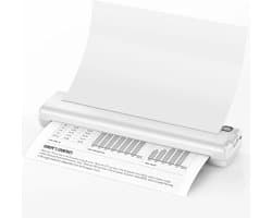 draadloze Bluetooth Printer - pocket printer - mini printer - Voor Labels en A4 Documenten - 100 pagina’s printen op één lading