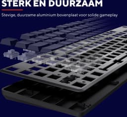 Trust GXT 868 Torix - Draadloos Mechanisch gaming toetsenbord - Full RGB - White Switches - Qwerty US - Zwart — thumbnail 3