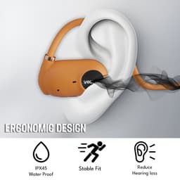 Voltma Active Beats - Open Ear Hoofdtelefoon met Air Conduction - Bluetooth 5.3 Sport Headset - Koptelefoon IPX45 Waterdicht - 6 Uur Speeltijd - Snelladen - Open Ear Comfort Draadloze Oortjes voor Sport en Fitness - geschikt voor Android, iOs Oranje — thumbnail 5