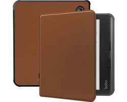 Lunso Geschikt voor Kobo Libra Colour hoes (7 inch) - sleepcover - Bruin