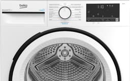 Beko B3T41230, Vrijstaand, Voorlader, Warmtepomp, Zwart, Wit, Draaiknop, Touch, Rechts — thumbnail 8