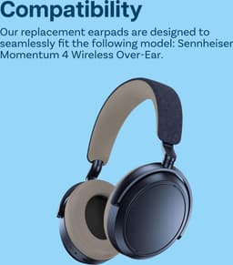 Vervangende Oorkussens voor Sennheiser Momentum 4 Wireless Over-Ear Hoofdtelefoons van MMOBIEL – Memory Foam en Protein PU Koptelefoon Oorkussens - Noise Isolation Earpads – Bruin — thumbnail 3