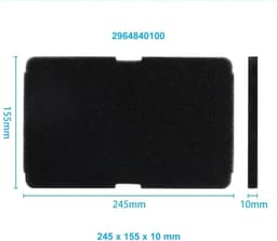 Fixem® - Geschikt voor Beko droger filter 2964840100 - Wasdroger filter - Spons filter - Filter voor droger- 245x155mm 3 stuks — thumbnail 7