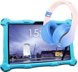 AngelTech Kinderpakket XL - Kindertablet XL + Kinderkoptelefoon - Combipakket - Kindertablet Vanaf 3 Jaar – Kinder Tablet – Kids Tablet - Tablet voor Kinderen - Blauw — thumbnail 1