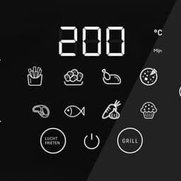 Multi Taste Airfryer 4,6L 1550W 8 Programma's Gezond Frituren Drogen & Grillen Voor 2-4 Personen Zwart — thumbnail 3