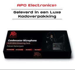 APO Electronics® - Podcast Starterspack - Gaming / Streaming / Podcasting - Condensator XLR Microfoon - Met Boom Arm - Streaming Deck - DJ Mixer — thumbnail 2