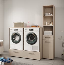 Wasmachine kast Rowley 2 - Beige — thumbnail 1