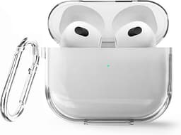 Cazy siliconen Hoesje geschikt voor Apple Airpods 3 - Inclusief karabijnhaak - Beschermt tegen krassen en stoten - Transparant — thumbnail 5
