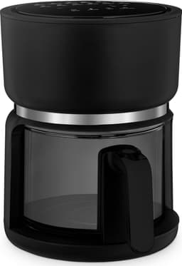 4SWISS ABB-G24 Pure Glass - Airfryer - Heteluchtfriteuse - 1200W - 3L - Touchscreen - Glazen bak - Zwart — thumbnail 2