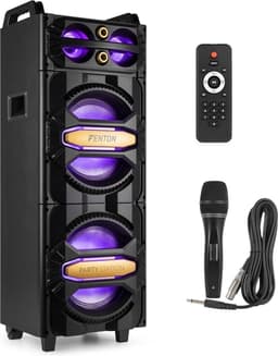 Party speaker - Fenton LIVE2102 Partystation met Bluetooth en lichteffecten - Met Microfoon - 800W — thumbnail 1