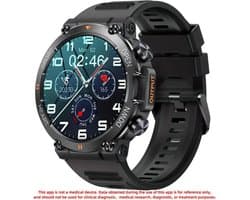 Nivard Smartwatch - Dames - Heren - Slim Horloge - Digitaal - Watch - Zwart