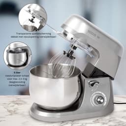 White-Label® Keukenrobot - Keukenmixer - Deegmachine Zwaar Deeg - Zilver — thumbnail 4