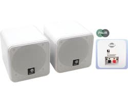 E-Audio Witte 4 inch full range mini opbouw luidsprekerset 80 watt