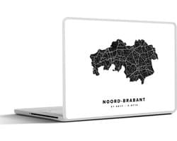 Laptop sticker - 14 inch - Noord-Brabant - Nederland - Kaart - 32x5x23x5cm - Laptopstickers - Laptop skin - Cover