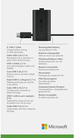 Xbox Play & Charge oplaadkit + USB-C kabel — thumbnail 4