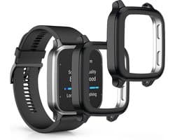 kwmobile 2x smartwatch hoes geschikt voor Garmin Venu Sq 2 Music / Sq 2 hoesje - Siliconen sporthorloge cover - Activity tracker case in zwart