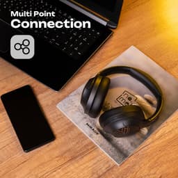 PowerLocus P3 - Bluetooth Koptelefoon – Draadloos – Over-ear – 50 uur batterijduur – Microfoon - Zwart/Goud — thumbnail 3