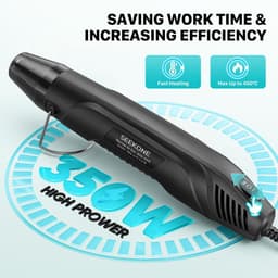 Solidchoice - 350W Mini Hot Air Gun met Dual Temperatuur en Overload Bescherming — thumbnail 2
