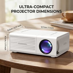 Draagbare Mini Beamer – Videoprojector met Smartphone Projectie – Voor iOS, TV Stick, USB en Laptop – Thuisbioscoop & Buiten — thumbnail 5