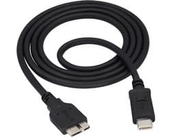 Datakabel - Type-C naar Micro B - Opslag Uitbreiden - 5Gbps Supersnel - 1 Meter - Zwart