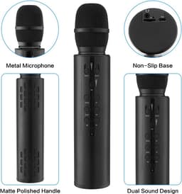 Draagbare draadloze karaokemicrofoon met Bluetooth-luidspreker, draadloze karaokemicrofoon, thuis-KTV-speler, geschikt voor Android- en iOS-apparaten – voor feesten, zang en vergaderingen. — thumbnail 4