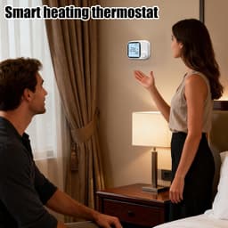 Slimme Thermostaat - Temperatuurregelaar - Comfort Binnenshuis - App en Stem Bediening - 8.6 x 8.7 x 3 cm - Wit — thumbnail 4