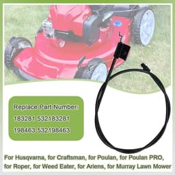Dailygoods- Motorcontrolekabel Reserveonderdeel - Compatibel met Craftsman/Husqvarna/Poulan - Voor Roper/Weed Eater - Geschikt voor grasmaaier - Onderdeelnummer 183281/198463 - Grasmaaierkabel — thumbnail 5