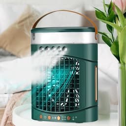 Draagbare Airco - Ventilator Koeler - Persoonlijke Koeling - 3 Snelheden - 600ml Reservoir - Groen — thumbnail 2