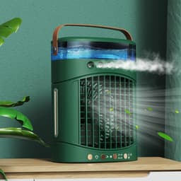 Draagbare Airco - Ventilator Koeler - Persoonlijke Koeling - 3 Snelheden - 600ml Reservoir - Groen — thumbnail 3