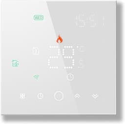 Slimme Thermostaat - Programmeerbare Regelaar - Verwarming Instellen - Touch Screen Bediening - 220 Volt - Wit — thumbnail 1
