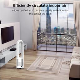 Bladloze Ventilator - Torenventilator - Luchtcirculatie - Stille Werking - 18 Inch - Wit — thumbnail 5