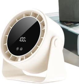 Bureaubladventilator Klein - Stille Ventilator - Persoonlijke Koeling - 100 Snelheden - 17.7 cm Breed - Wit — thumbnail 1