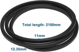 Dailygoods- Grasmaaier V-riem 2180mm - Compatibel met John Deere LR125/LR135 - Compatibel met Solo 560 Hydro/561 Hydro - Sterk rubberen materiaal - Eenvoudig te installeren — thumbnail 4