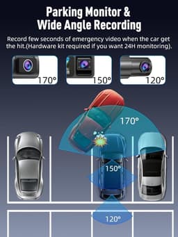 Auto Camera - Rijcamera - Veiligheid Onderweg - 3 Kanaals Opname - 3.1 Inch Scherm - Zwart — thumbnail 2