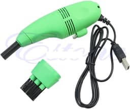 Mini Stofzuiger - Toetsenbord Reiniger - Computer Schoonmaken - USB Aangedreven - Handzaam Formaat - Groen — thumbnail 1