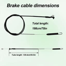 Dailygoods- Remkabel 198 cm - Remkabelset - Remkabel Aanhanger - Rem Buiten kabel - Vervangingsonderdeel - Duurzaam en stevig - Remkabels — thumbnail 5