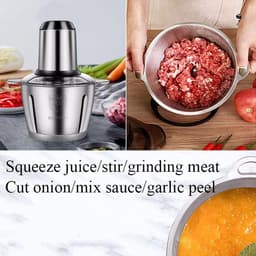 Keuken gehaktmolen - Vleesmixer food chopper - Maaltijden bereiden - Grote capaciteit - 3L kom - Zwart — thumbnail 5