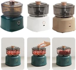 Keukenmachine Knoflook Chopper - Elektrische Hakmolen - Voedsel Bereiden - Snel en Veilig - 350ml Capaciteit - Wit — thumbnail 5