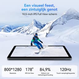 ExcitPower T80 - Tablet - 18GB RAM - 128GB ROM - 6000mAh - Android 16 - Bluetooth 5.0 - Grijs — thumbnail 4