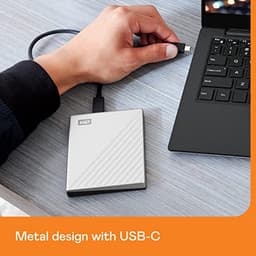 Externe Harde Schijf - Draagbare Opslag - Bestanden Opslaan - Hardware Encryptie - 2TB - Zilver — thumbnail 2