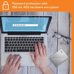 Externe Harde Schijf - Draagbare Opslag - Bestanden Opslaan - Hardware Versleuteling - 1 TB - Zilver — thumbnail 2