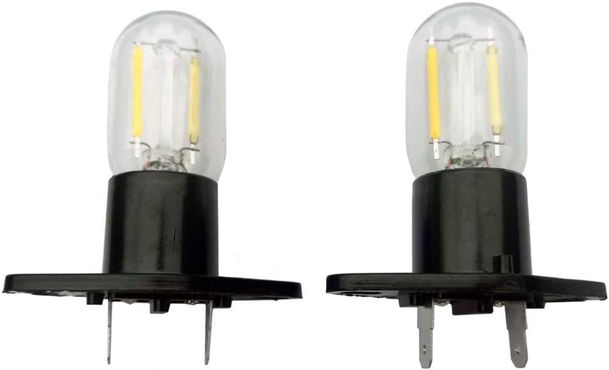 SnelShoppen - QLEE Z187 LED Magnetron Lamp 1.5W Vervangingslamp voor Koelkast en Magnetron, 20W Equivalent, 2 Stuks, 50000 Uur Levensduur, Daglicht 50 — afbeelding 1