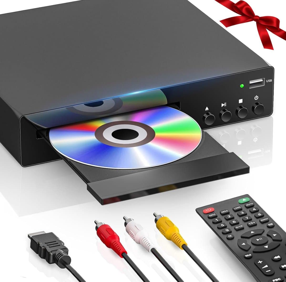 DVD Speler voor TV - HDMI & RCA - Regiovrij - 1080P Full HD - USB-Ingang - CD/DVD Speler - Afstandsbediening — afbeelding 1