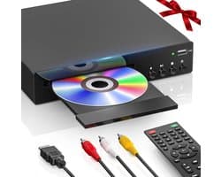 DVD Speler voor TV - HDMI & RCA - Regiovrij - 1080P Full HD - USB-Ingang - CD/DVD Speler - Afstandsbediening
