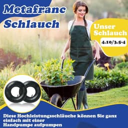 SnelShoppen - 2x Robuuste Slangen voor Banden, 4.10/3.50-4, Geschikt voor Tuin, Wheelbarrow, Handtruck, Grasmaaier, Natuurrubber, Hoge Druk — thumbnail 4